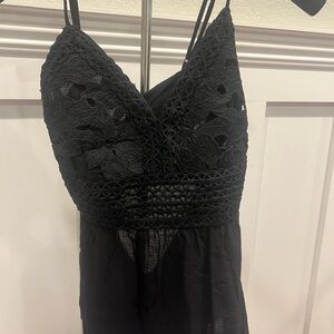 Shyanne Black Lace Tank Top